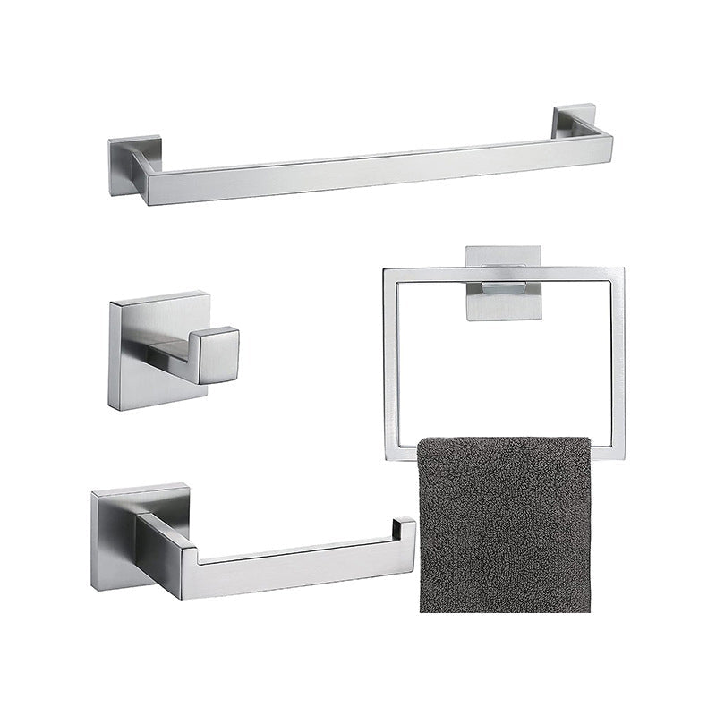 Skorter | 7-piece bathroom accessory set made of stainless steel with paper holder/robe hook/towel ring bar