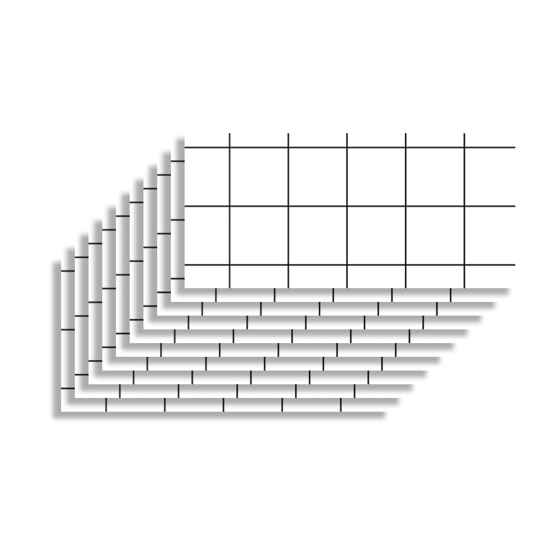 Skorter | 10 Pack 12" X 23" PVC rectangular Peel & Stick field tile kitchen and bathroom back paneling