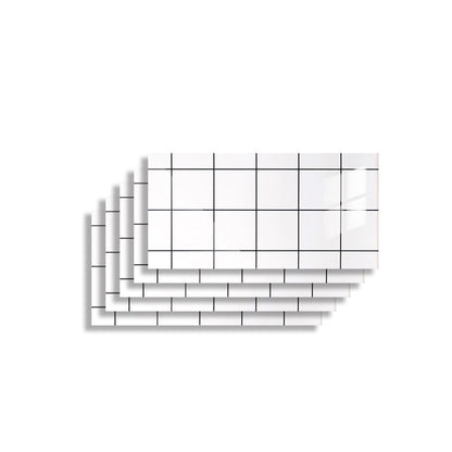 Skorter | 5 Pack 12" X 23" PVC Peel & Stick Subway Tiles Rectangular Kitchen and Bathroom Backsplash