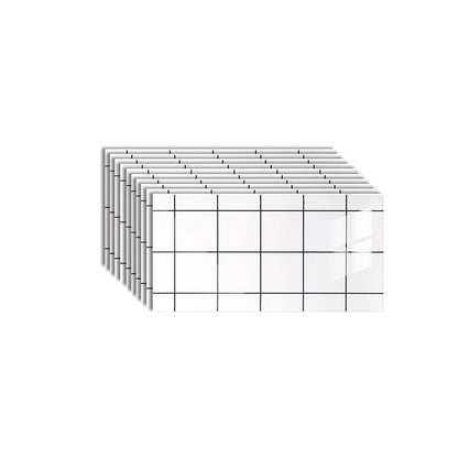Skorter | 10-Pack PVC rectangular Peel-and-Stick wall tile kitchen and bathroom backsplash