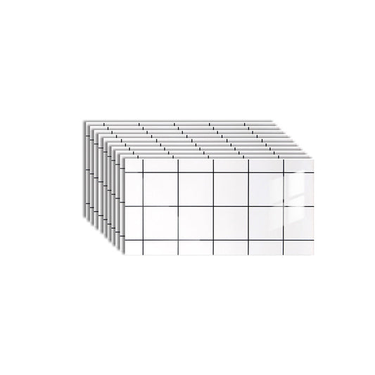 Skorter | 10-Pack PVC rectangular Peel-and-Stick wall tile kitchen and bathroom backsplash