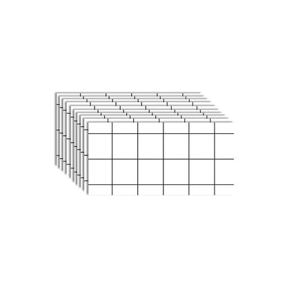 Skorter | 10-Pack PVC rectangular Peel & Stick subway tile kitchen and bathroom backsplash