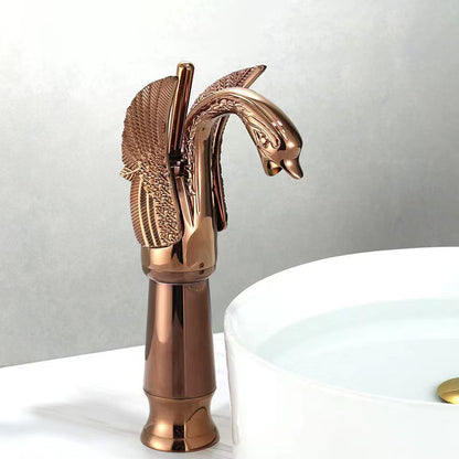 Skorter | Full brass bathroom sink faucet hot and cold water single lever sink faucet