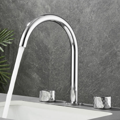 Skorter | Double Handle Tub Spout Deck Mounted High Arc Brass Modern Roman Tub Spout