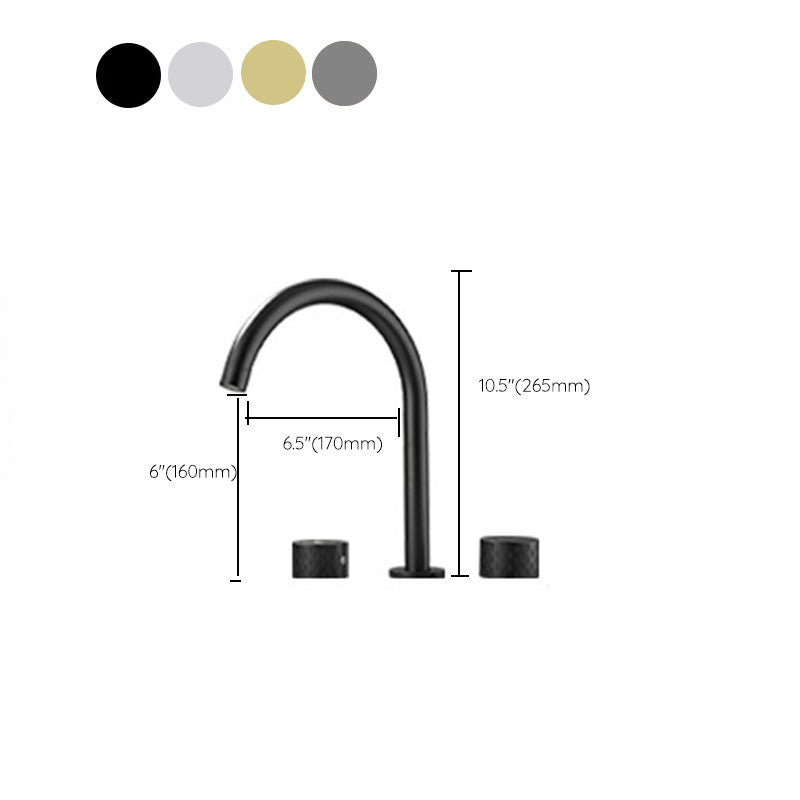 Skorter | Double Handle Tub Spout Deck Mounted High Arc Brass Modern Roman Tub Spout