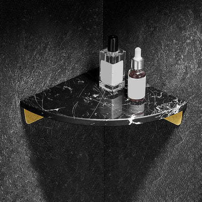 Skorter | Aluminium Bathroom Accessory Set 4 cm high Marble Bath Shelf