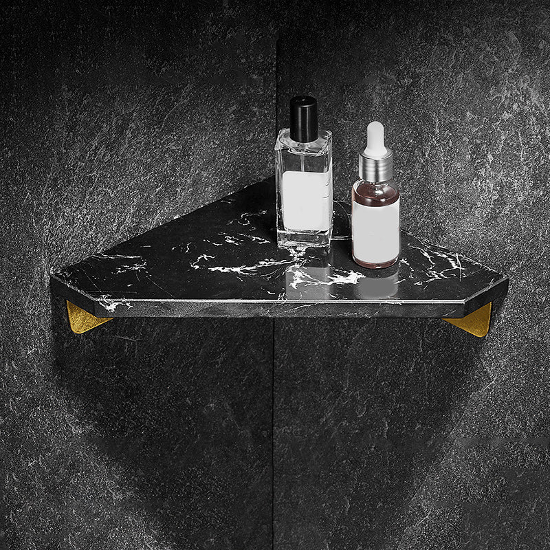 Skorter | Aluminium Bathroom Accessory Set 4 cm high Marble Bath Shelf