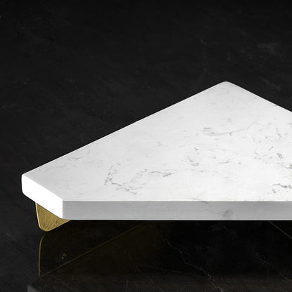 Skorter | Aluminium Bathroom Accessory Set 4 cm high Marble Bath Shelf