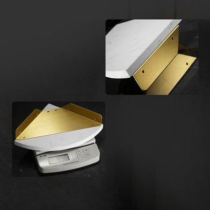 Skorter | Aluminium Bathroom Accessory Set 4 cm high Marble Bath Shelf