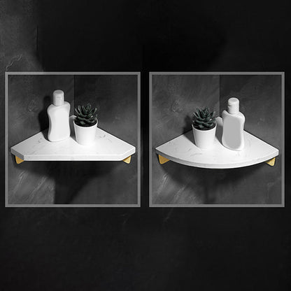 Skorter | Aluminium Bathroom Accessory Set 4 cm high Marble Bath Shelf