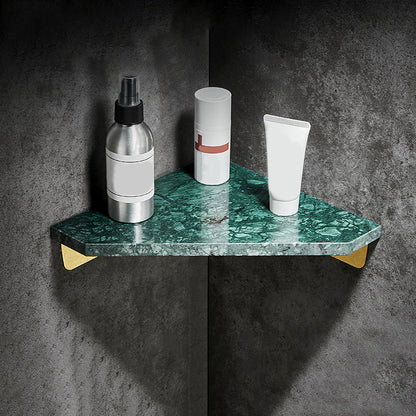 Skorter | Aluminium Bathroom Accessory Set 4 cm high Marble Bath Shelf