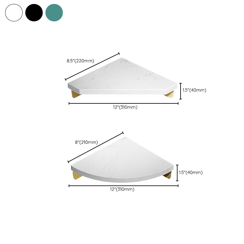 Skorter | Aluminium Bathroom Accessory Set 4 cm high Marble Bath Shelf