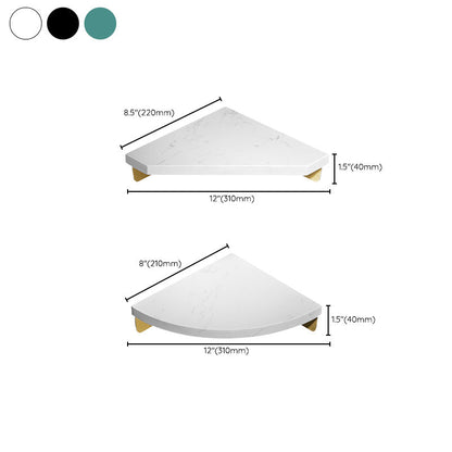 Skorter | Aluminium Bathroom Accessory Set 4 cm high Marble Bath Shelf