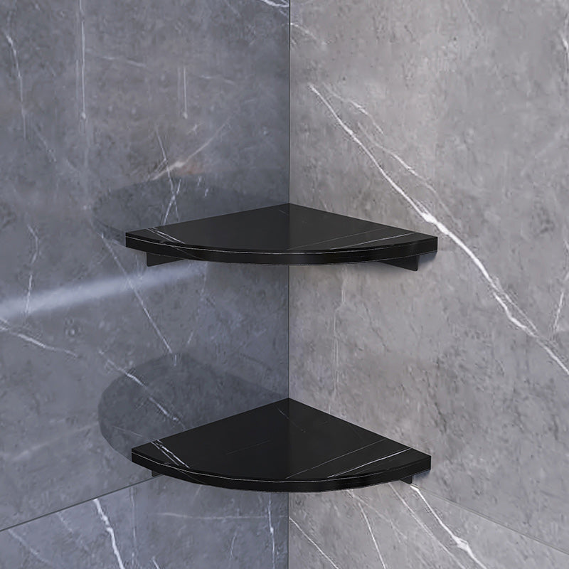 Skorter | 3-piece modern bathroom accessory set marble and metal bathroom shelf