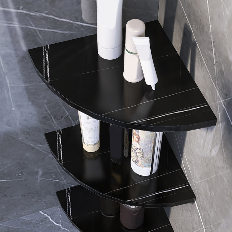 Skorter | 3-piece modern bathroom accessory set marble and metal bathroom shelf