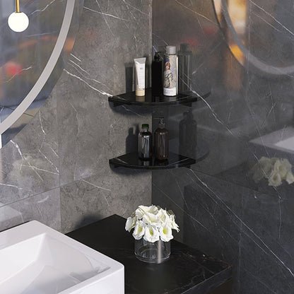 Skorter | 3-piece modern bathroom accessory set marble and metal bathroom shelf