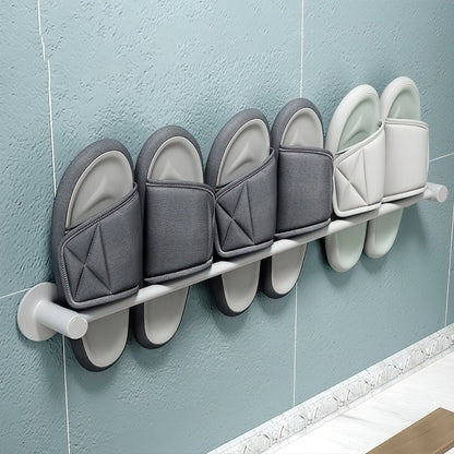 Skorter | 2-piece modern bathroom accessory set metal slipper rack/towel bar