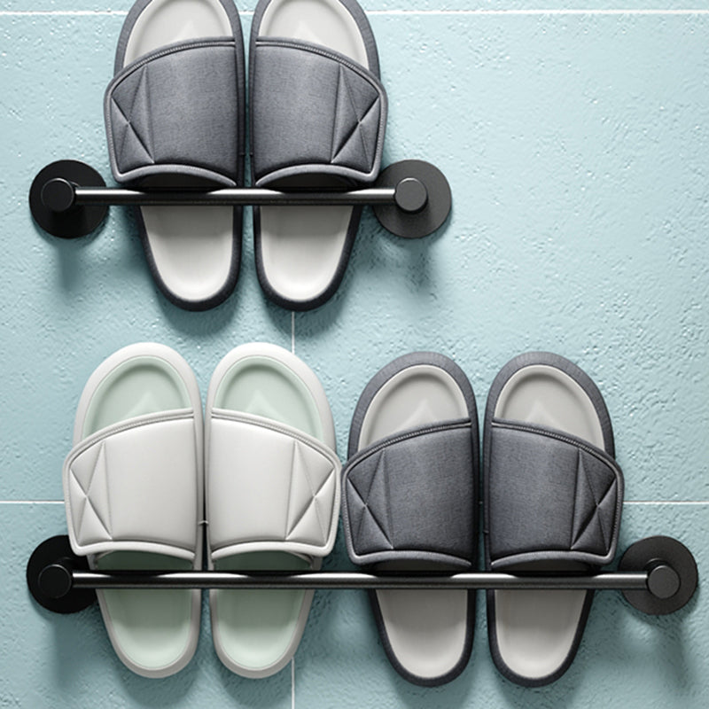 Skorter | 2-piece modern bathroom accessory set metal slipper rack/towel bar