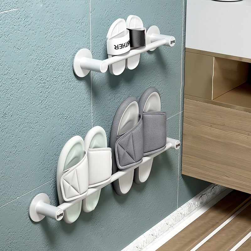 Skorter | 2-piece modern bathroom accessory set metal slipper rack/towel bar