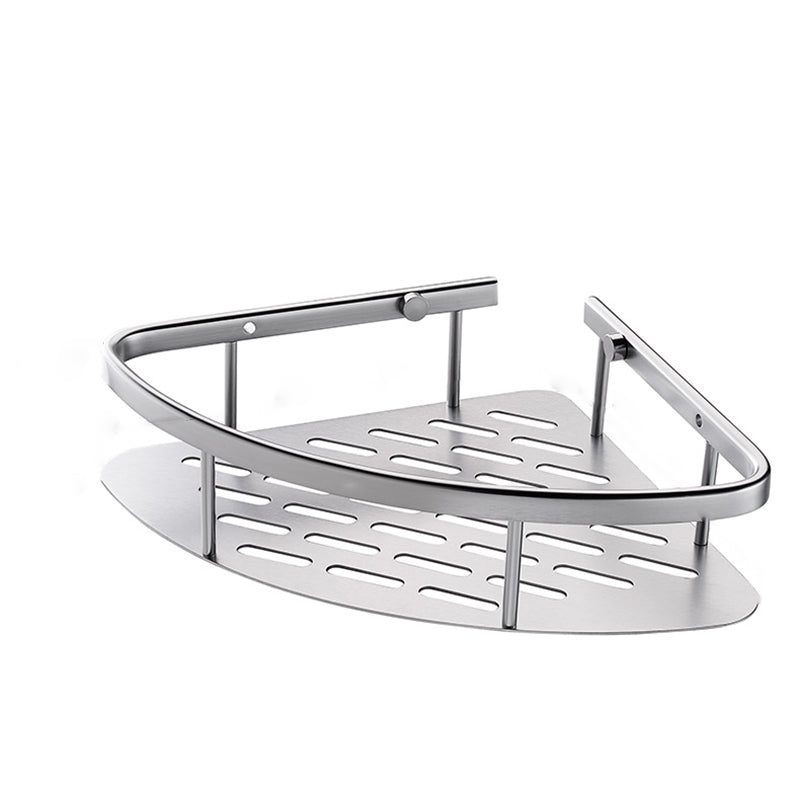 Skorter | 3-piece modern bathroom accessory set aluminum bath shelf in silver