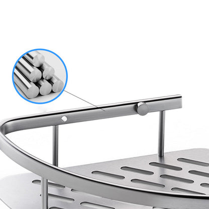 Skorter | 3-piece modern bathroom accessory set aluminum bath shelf in silver