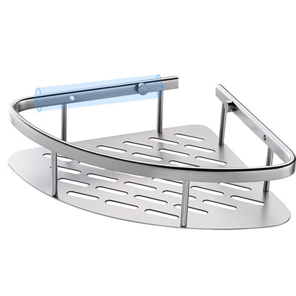 Skorter | 3-piece modern bathroom accessory set aluminum bath shelf in silver