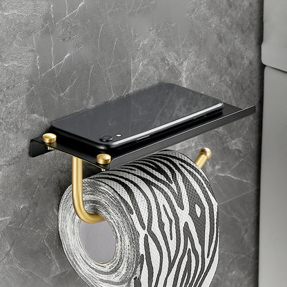 Skorter | 5-piece modern bathroom accessory set made of black brass bathroom hardware