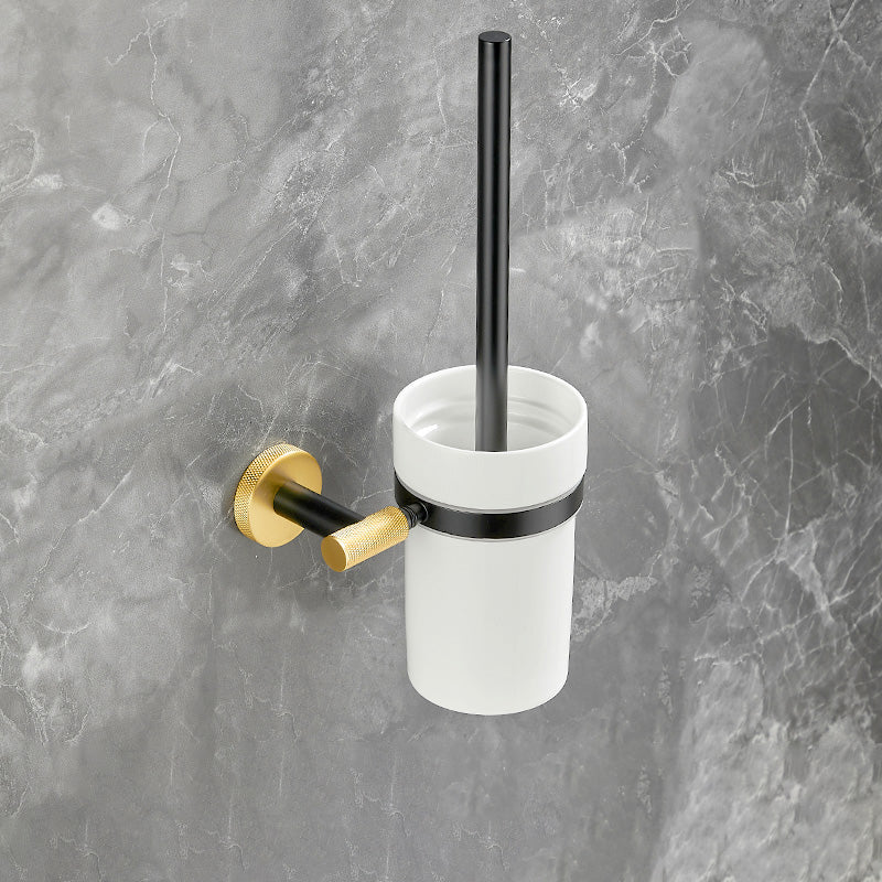 Skorter | 5-piece modern bathroom accessory set made of black brass bathroom hardware