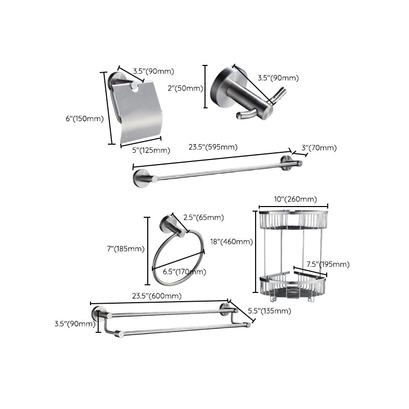 Skorter | Chrome Traditional Bathroom Accessory Set Stainless Steel Bathroom Set