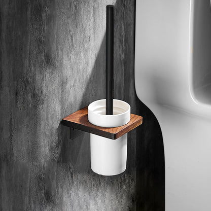 Skorter | 7-piece bathroom accessory set wood and metal bathroom accessory hardware set