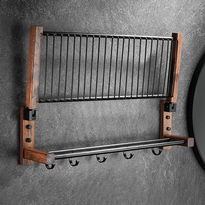 Skorter | 7-piece bathroom accessory set wood and metal bathroom accessory hardware set