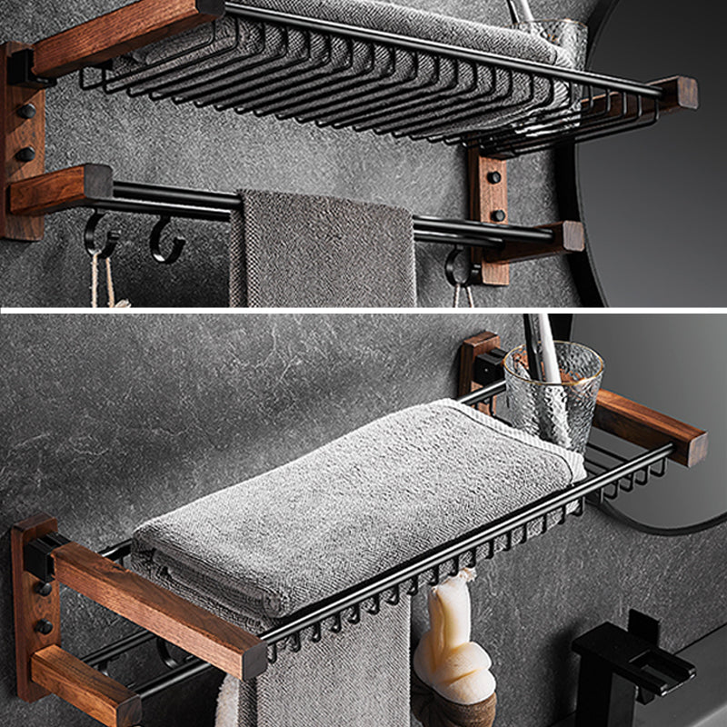 Skorter | 7-piece bathroom accessory set wood and metal bathroom accessory hardware set