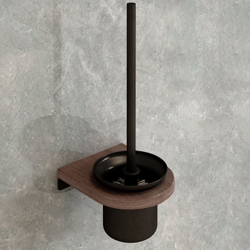 Skorter | 7-piece bathroom accessory set metal bath set with wood accents