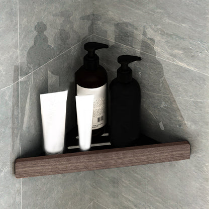 Skorter | 7-piece bathroom accessory set metal bath set with wood accents