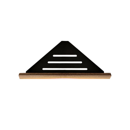 Skorter | 7-piece bathroom accessory set metal bath set with wood accents