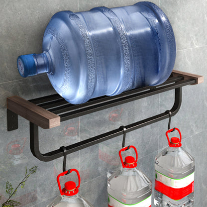 Skorter | 7-piece bathroom accessory set metal bath set with wood accents