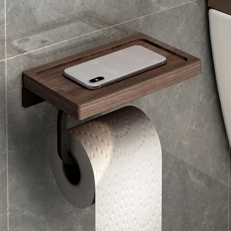 Skorter | 7-piece bathroom accessory set metal bath set with wood accents