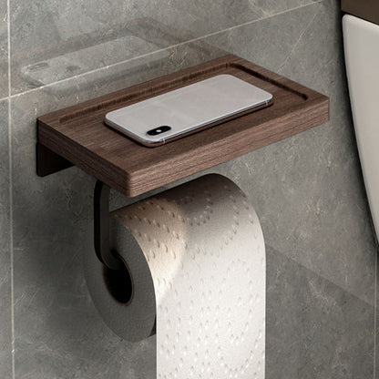 Skorter | 7-piece bathroom accessory set metal bath set with wood accents