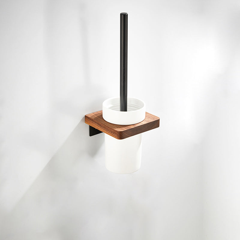 Skorter | 7-piece toilet accessory set made of solid wood and metal