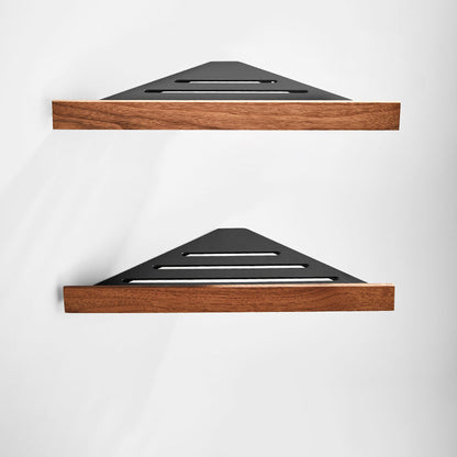 Skorter | 7-piece toilet accessory set made of solid wood and metal