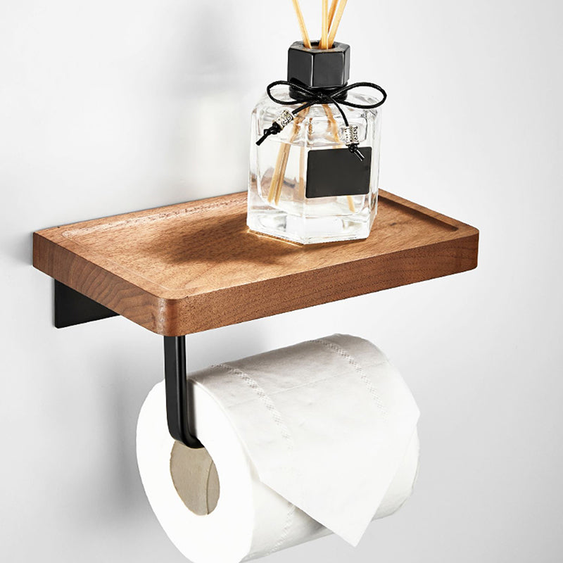 Skorter | 7-piece toilet accessory set made of solid wood and metal