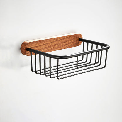 Skorter | 7-piece toilet accessory set made of solid wood and metal