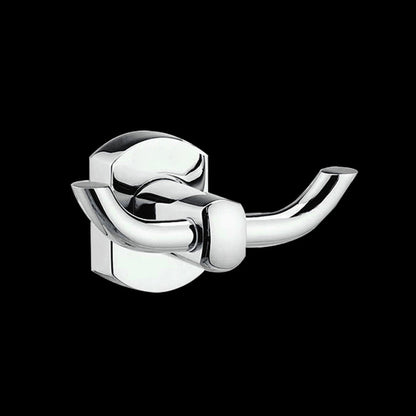 Skorter | Contemporary Bathroom Accessories Hardware Set made of silver metal