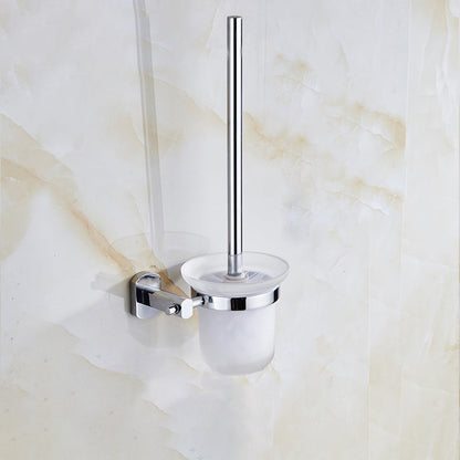 Skorter | Contemporary Bathroom Accessories Hardware Set made of silver metal