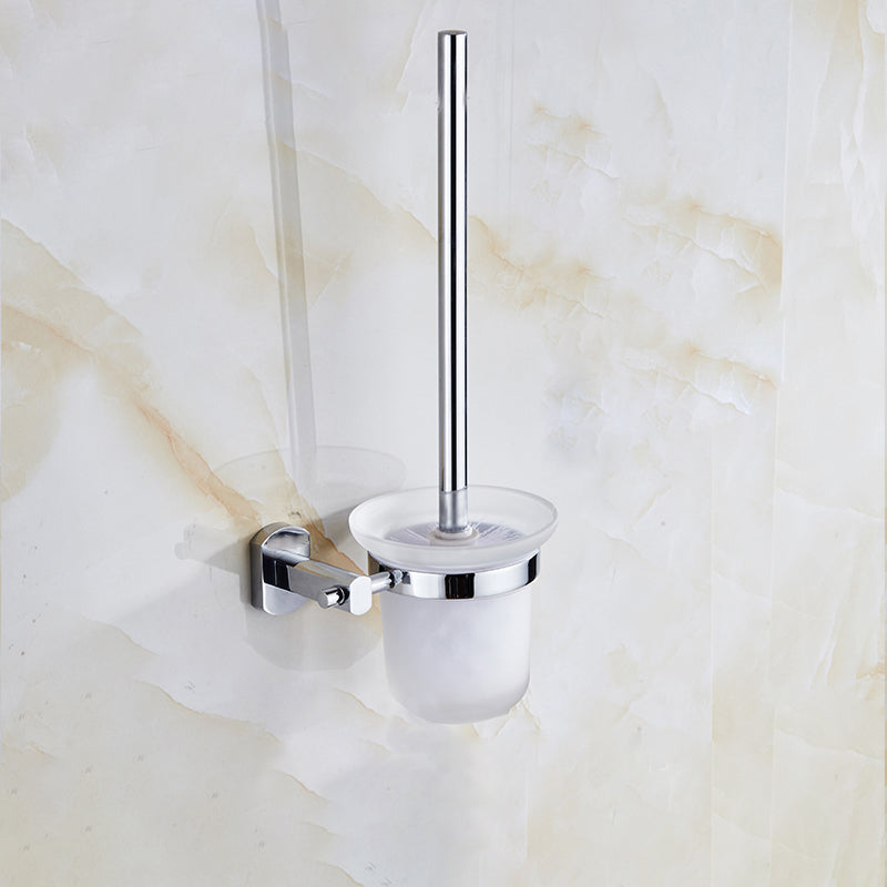 Skorter | Contemporary Bathroom Accessories Hardware Set in Silver Metal