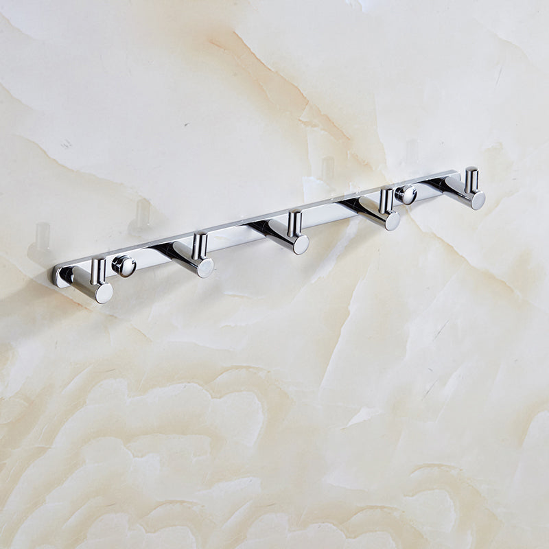 Skorter | Contemporary Bathroom Accessories Hardware Set in Silver Metal