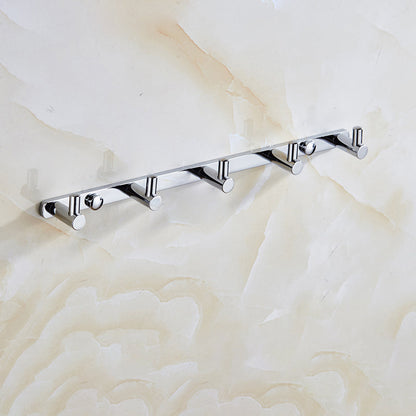 Skorter | Contemporary Bathroom Accessories Hardware Set in Silver Metal