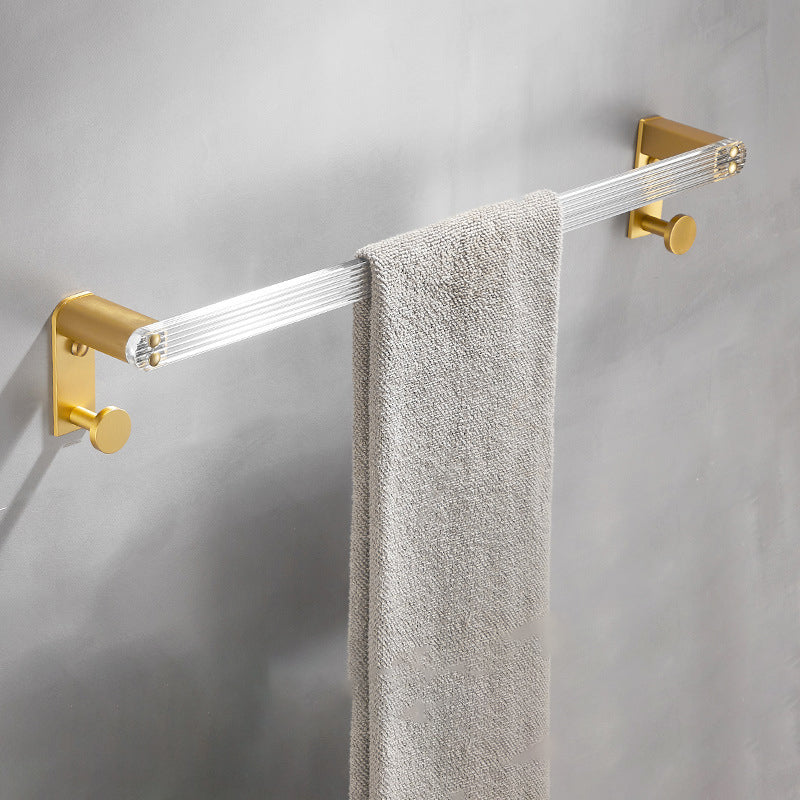 Skorter | Bathroom Accessories Set in Gold Metal and Acrylic Bathroom Accessories Set
