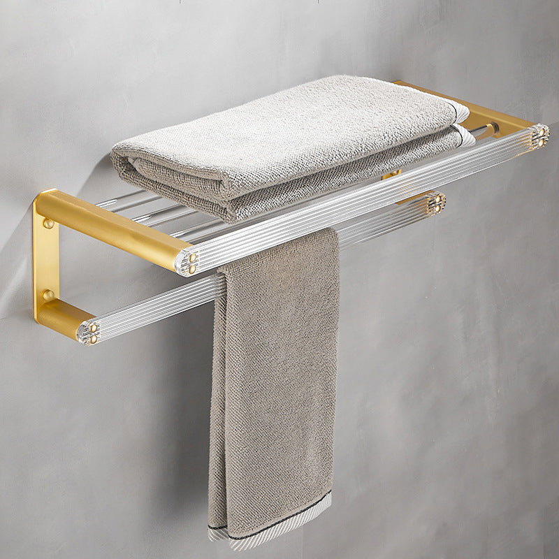 Skorter | Bathroom Accessories Set in Gold Metal and Acrylic Bathroom Accessories Set
