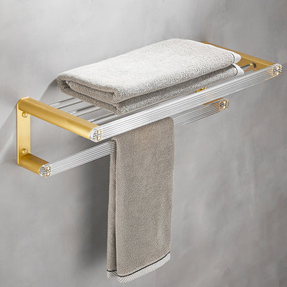 Skorter | Bathroom Accessories Set in Gold Metal and Acrylic Bathroom Accessories Set